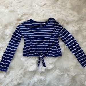 Me to We long sleeve front tie shirt